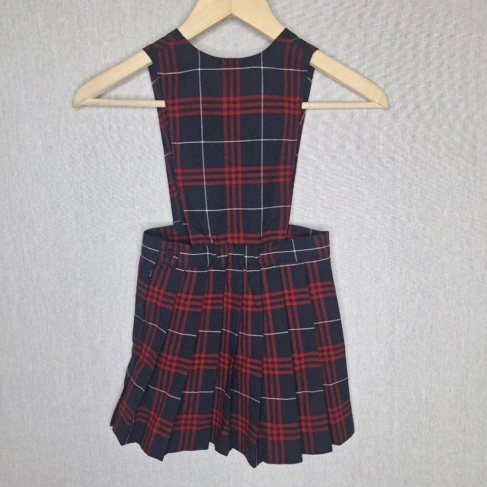 💙 French Toast Girls Plaid Overall Dress Size 4T Preppy Winter Holidays Cute Ou